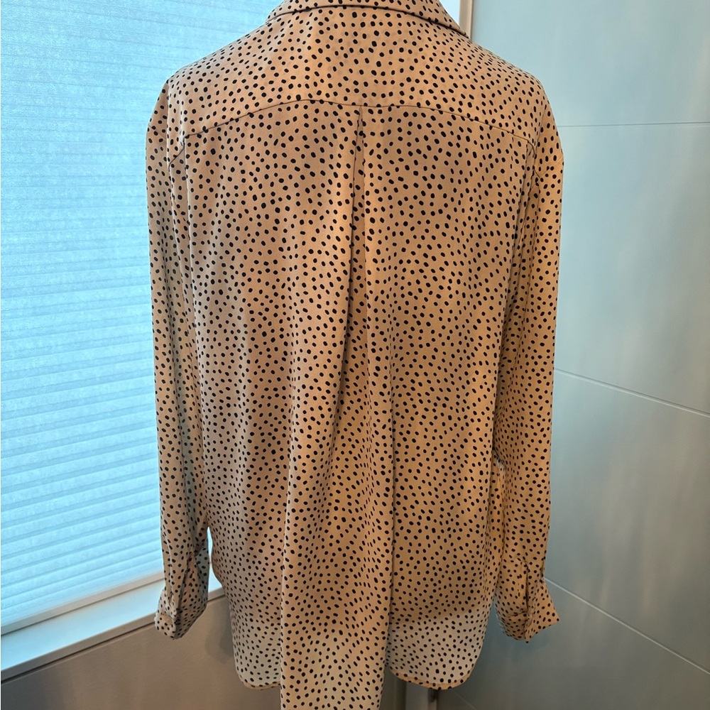 Pleione Black and Cream Polka Dot Blouse - Picture 5 of 5
